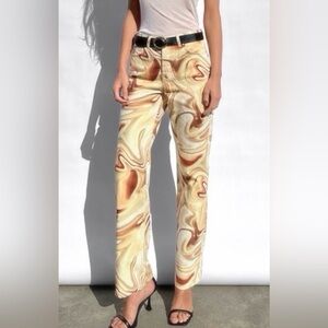 Zara Marbled Patterned Jeans Size 2